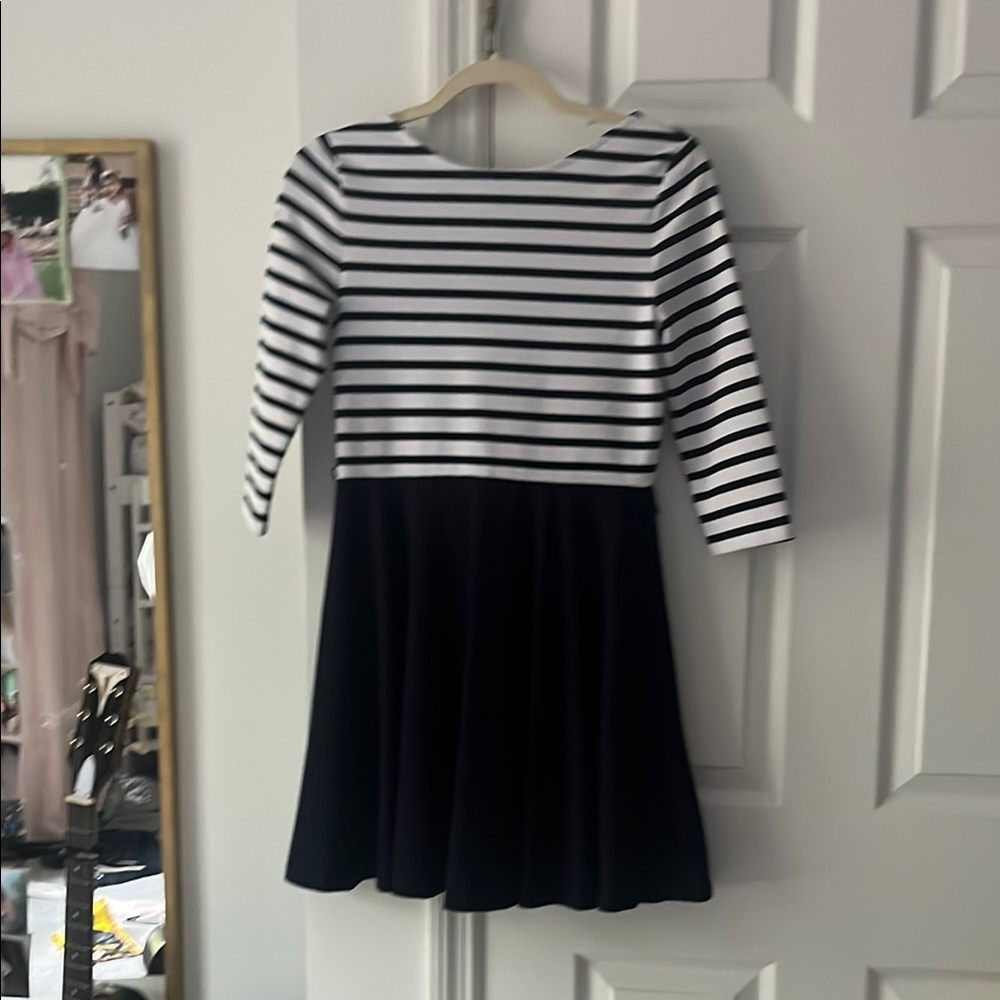 Polo by Ralph Lauren Black and White Fit and Flare Dress